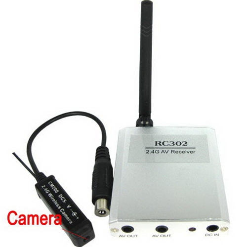 Wireless Surveillance Camera with Micro-COMS Sensors and Wireless Transmitter - Click Image to Close